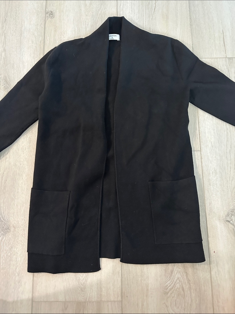 Babaton Black Open-Front Cardigan size XS